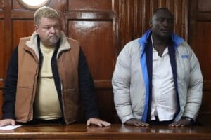 two suspects, Julius Kirimi Muthuri and Richard Heineg Olaf were charged 8 Julius Kirimi Muthuri and Richard Heineg Olaf